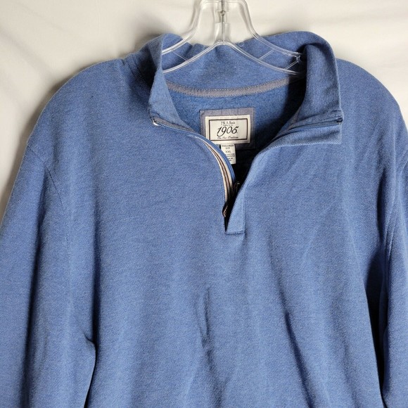 Jos. A. Bank Men's Pullover Sweater Size XXL Blue Patched Elbow Tailored Fit - Picture 6 of 10